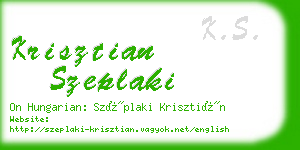 krisztian szeplaki business card